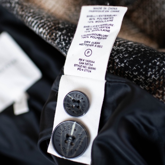 Avec Les Filles Checked Wool Blend Tailored Fit Blazer - Picture 3 of 4